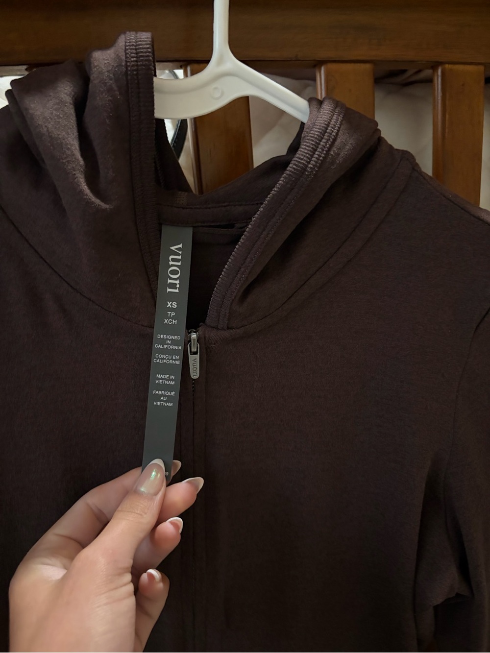 Vuori Women's Java heather brown halo mini Zip Hoodie